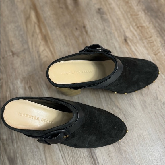 Veronica Beard • Dacey Black Suede Clogs - Picture 6 of 12